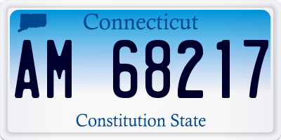 CT license plate AM68217