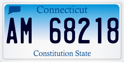 CT license plate AM68218
