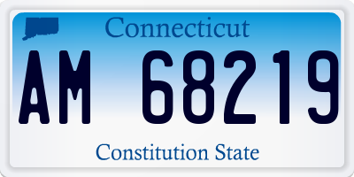 CT license plate AM68219