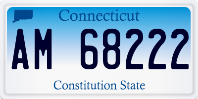 CT license plate AM68222