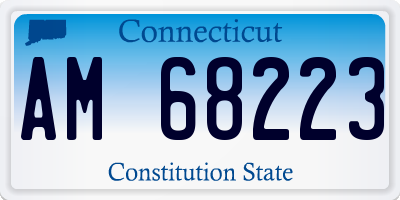 CT license plate AM68223