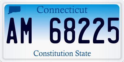 CT license plate AM68225