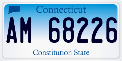 CT license plate AM68226