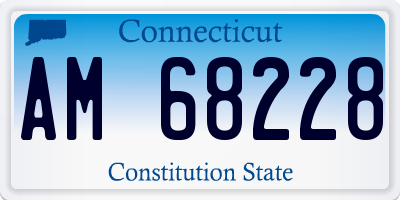 CT license plate AM68228