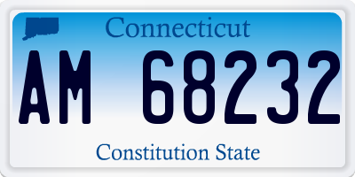 CT license plate AM68232