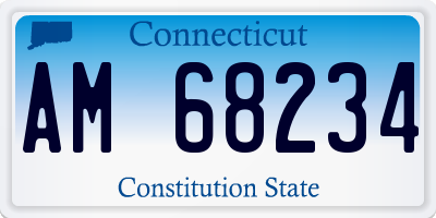CT license plate AM68234