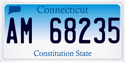 CT license plate AM68235