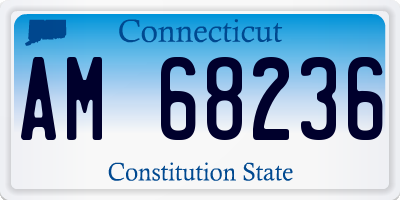 CT license plate AM68236