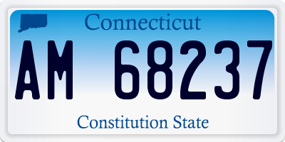 CT license plate AM68237