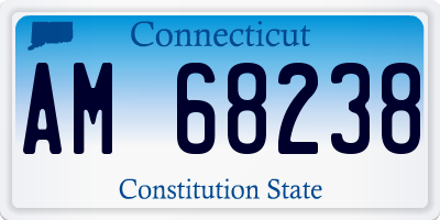 CT license plate AM68238