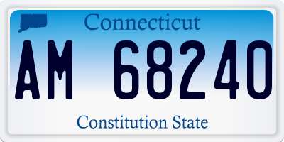 CT license plate AM68240