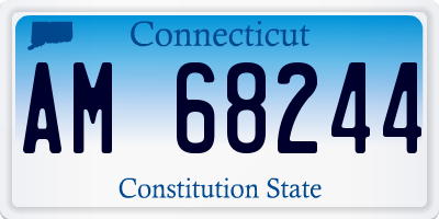 CT license plate AM68244