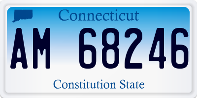 CT license plate AM68246