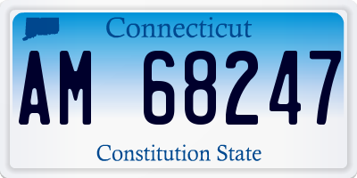 CT license plate AM68247