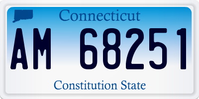 CT license plate AM68251