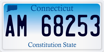 CT license plate AM68253