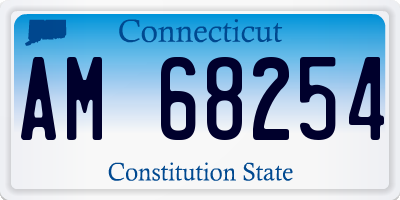 CT license plate AM68254