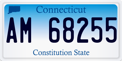 CT license plate AM68255