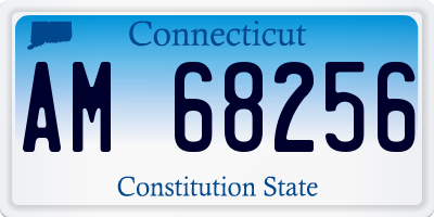 CT license plate AM68256