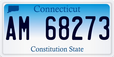 CT license plate AM68273