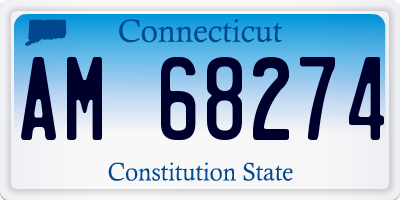 CT license plate AM68274