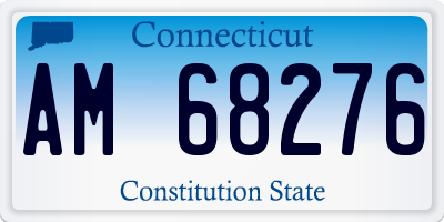 CT license plate AM68276