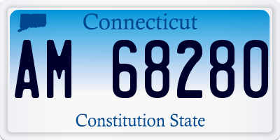 CT license plate AM68280