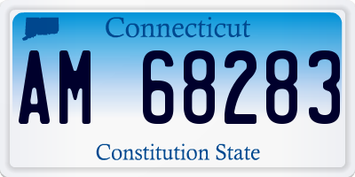 CT license plate AM68283