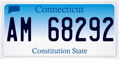 CT license plate AM68292