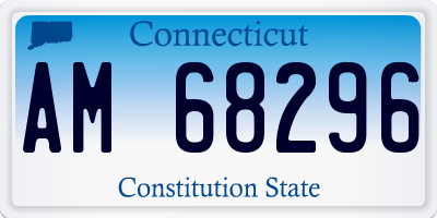 CT license plate AM68296