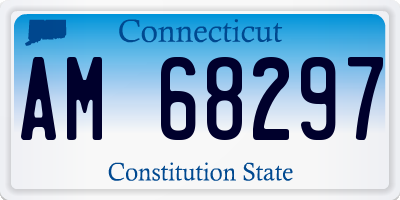 CT license plate AM68297