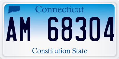 CT license plate AM68304