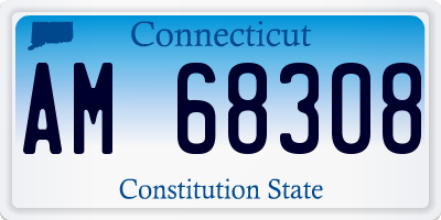 CT license plate AM68308