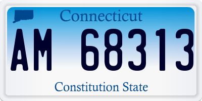 CT license plate AM68313