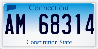 CT license plate AM68314