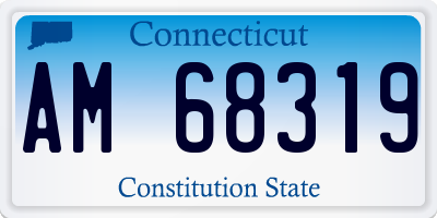 CT license plate AM68319