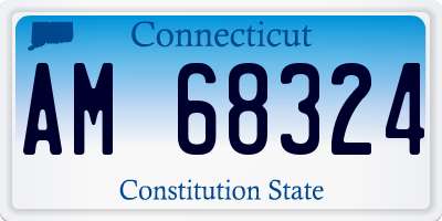 CT license plate AM68324