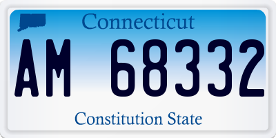 CT license plate AM68332