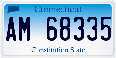 CT license plate AM68335