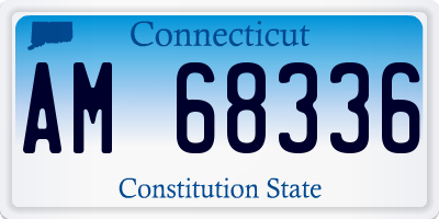 CT license plate AM68336
