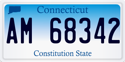 CT license plate AM68342