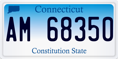 CT license plate AM68350