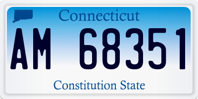 CT license plate AM68351