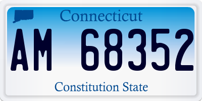 CT license plate AM68352