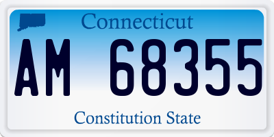 CT license plate AM68355