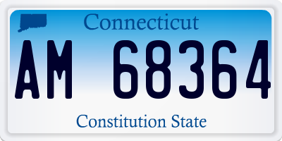 CT license plate AM68364