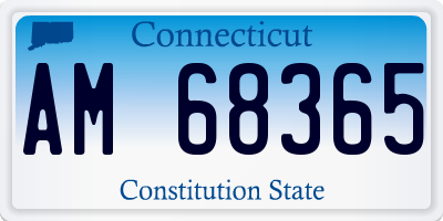 CT license plate AM68365