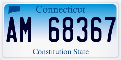 CT license plate AM68367