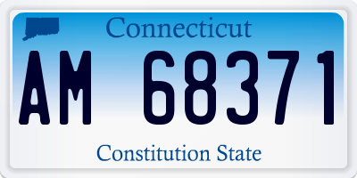 CT license plate AM68371