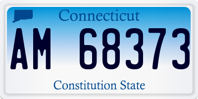 CT license plate AM68373